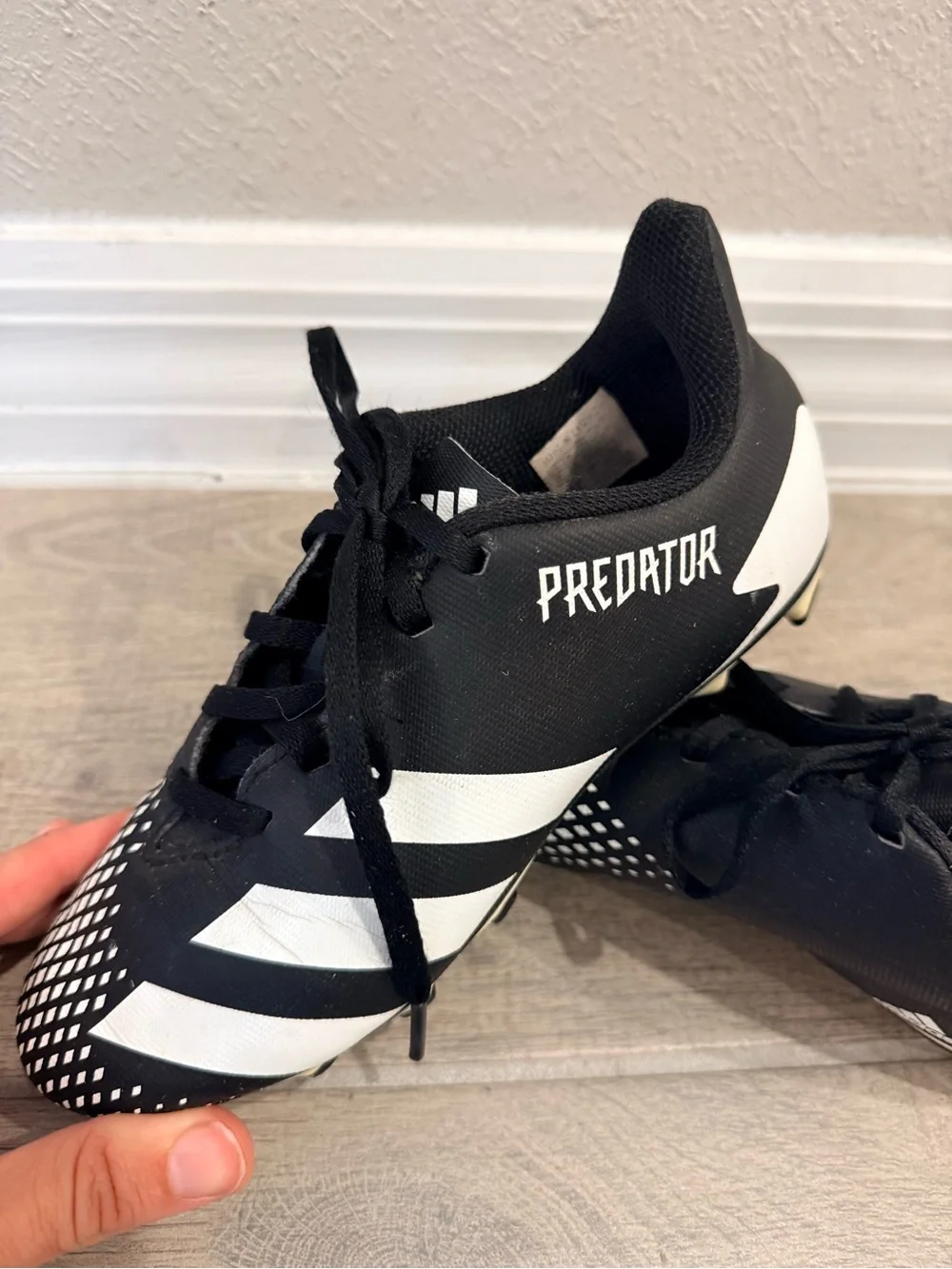 adidas Kids Predator Soccer Cleats - Black & White